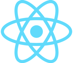 logo for React.js programming language